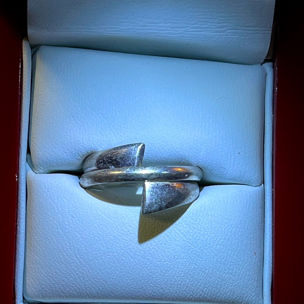 sterling silver wedding band wrapped size 7.5